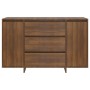 Credenza con 3 Cassetti Rovere Marrone 120x41x75 cm Truciolato