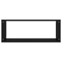 Mensole Parete a Cubo 4pz Nere 60x15x23 cm Legno Multistrato