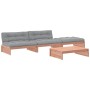 Set Divani Giardino 4 pz con Cuscini Legno Massello di Douglas