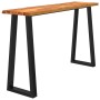 Tavolo Consolle Bordi Vivi 140x40x80 cm Legno Massello Acacia