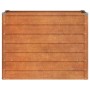 Letto Rialzato da Giardino Ruggine 100x40x77 cm Acciaio Corten