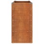 Letto Rialzato da Giardino Ruggine 100x40x77 cm Acciaio Corten