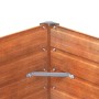 Letto Rialzato da Giardino Ruggine 100x40x77 cm Acciaio Corten