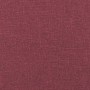 Set di Divani 3 pz con Cuscini Rosso Vino in Tessuto