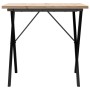 Tavolo da Pranzo Telaio a X 90x90x75,5 cm Massello Pino e Ghisa