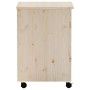 Cesta Biancheria con Ruote RANA 45x45x64 cm Legno Massello Pino