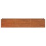 Letto Rialzato da Giardino Ruggine 240x40x45 cm Acciaio Corten