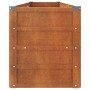 Letto Rialzato da Giardino Ruggine 240x40x45 cm Acciaio Corten