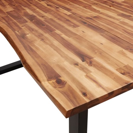 Tavolo da Pranzo Bordi Vivi 200x90x75 cm Legno Massello Acacia