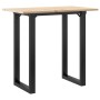 Tavolo da Pranzo Telaio a O 80x50x75,5 cm Massello Pino e Ghisa