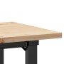 Tavolo da Pranzo Telaio a O 80x50x75,5 cm Massello Pino e Ghisa