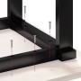 Tavolo da Pranzo Telaio a O 80x50x75,5 cm Massello Pino e Ghisa