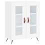 Credenza Bianca 69,5x34x180 cm in Legno Multistrato