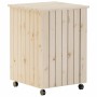 Cesta Biancheria con Ruote RANA 45x45x64 cm Legno Massello Pino