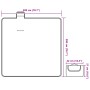 Tovaglia da Picnic Pieghevole A Quadri Blu 200x200 cm Velluto