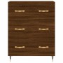 Credenza Rovere Marrone 69,5x34x180 cm in Legno Multistrato