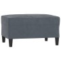 Poggiapiedi Grigio Scuro 70x55x41 cm in Velluto