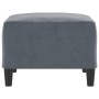 Poggiapiedi Grigio Scuro 70x55x41 cm in Velluto