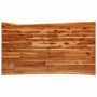 Tavolo da Pranzo Bordi Vivi 140x80x75 cm Legno Massello Acacia