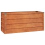 Letto Rialzato da Giardino Ruggine 100x40x45 cm Acciaio Corten