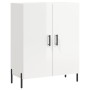 Credenza Bianco Lucido 69,5x34x180 cm in Legno Multistrato