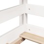 Letto per Bambini con Tetto Bianco 90x200cm Legno Massello Pino