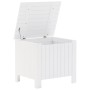 Contenitore con Coperchio RANA Bianco 60x49x54 cm Massello Pino