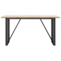 Tavolo da Pranzo Telaio a O 140x80x75,5cm Massello Pino e Ghisa