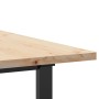 Tavolo da Pranzo Telaio a O 140x80x75,5cm Massello Pino e Ghisa