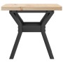 Tavolino Salotto Telaio a Y 40x40x35,5cm Massello Pino e Ghisa