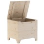 Contenitore con Coperchio RANA 60x49x54 cm Legno Massello Pino