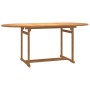 Set da Pranzo per Giardino 9 pz in Legno Massello di Teak