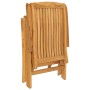 Set da Pranzo per Giardino 9 pz in Legno Massello di Teak