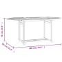 Set da Pranzo per Giardino 9 pz in Legno Massello di Teak