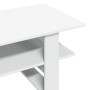 Tavolino da Salotto Bianco 102x55x42 cm in Legno Multistrato