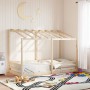 Letto Bambini con Tetto Bianco 80x200 cm Legno Massello di Pino