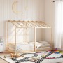 Letto per Bambini con Tetto 90x190 cm in Legno Massello di Pino