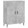 Credenza Grigio Cemento 69,5x34x180 cm in Legno Multistrato