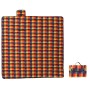 Tovaglia Picnic Pieghevole Quadri Multicolore 200x200cm Velluto