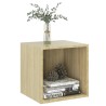 Mobili a Muro 4pz Rovere Sonoma 37x37x37 cm Legno Multistrato