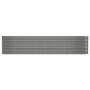 Letto Giardino Acciaio Verniciato a Polvere 332x40x68 cm Grigio