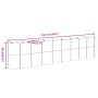 Letto Giardino Acciaio Verniciato a Polvere 332x40x68 cm Grigio