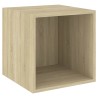 Mobili a Muro 4pz Rovere Sonoma 37x37x37 cm Legno Multistrato