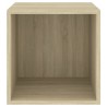 Mobili a Muro 4pz Rovere Sonoma 37x37x37 cm Legno Multistrato