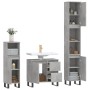 Set Mobili da Bagno 3 pz Grigio Cemento in Legno Multistrato