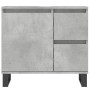 Set Mobili da Bagno 3 pz Grigio Cemento in Legno Multistrato
