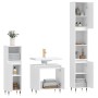 Set Mobili da Bagno 3 pz Bianco in Legno Multistrato