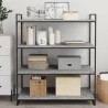 Ripiani Libreria 4pz Grigio Cemento 100x50x1,5cm Multistrato