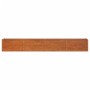 Letto Rialzato da Giardino Ruggine 320x40x45 cm Acciaio Corten