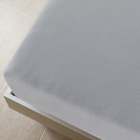 Lenzuola con Angoli Jersey 2pz Grigio 180x200 cm Cotone